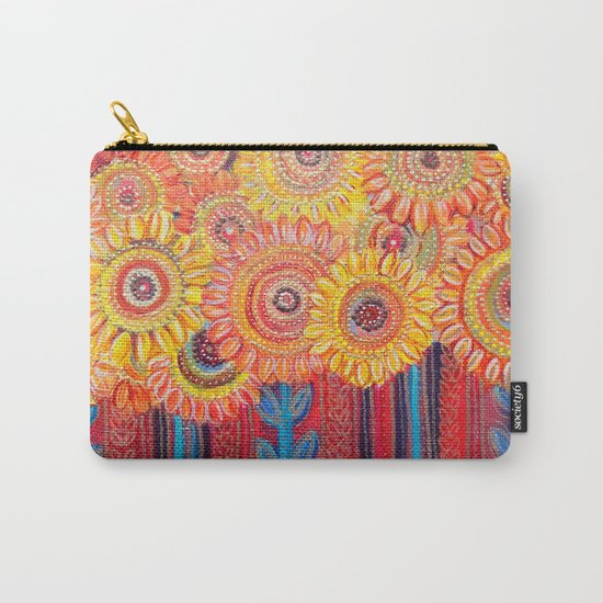 Stylised Sunflowers Carry-All Pouch