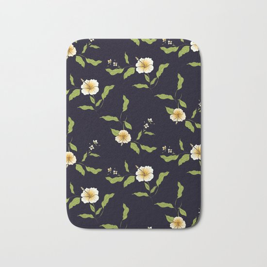 Yellow Tropical Flowers #society6 #decor #buyart Bath Mat