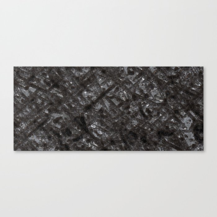 Grunge grey metal panel Canvas Print