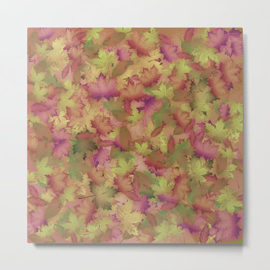 A Pile of Leaves Metal Print