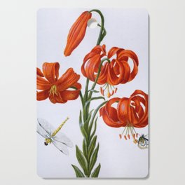 Red Lily antique 1680 Cutting Board