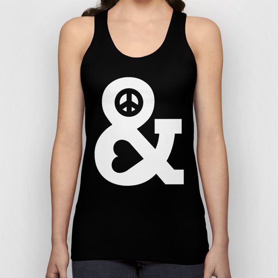 Peace and Love (pink edition) Unisex Tank Top