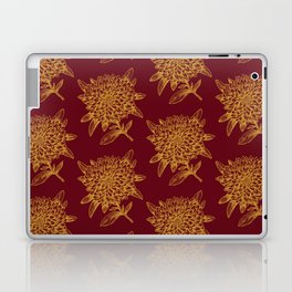 Elegant Flowers Floral Nature Red Yellow Gold Laptop Skin