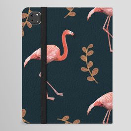 Navy Flamingos iPad Folio Case