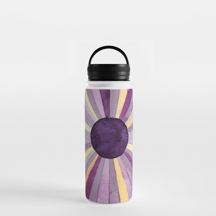 Abstract sun watercolor Water Bottle
