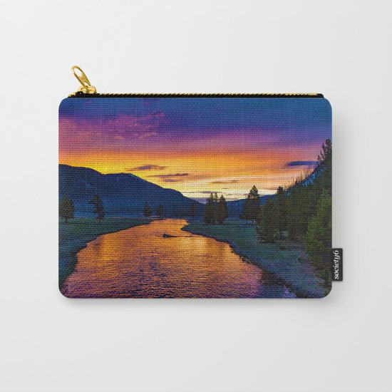 Sundown At Yellowstone Carry-All Pouch