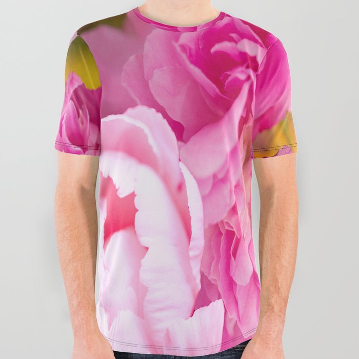 Large Pink Peony Flowers #decor #society6 #buyart All Over Graphic Tee