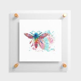 Colorful Nature Insect Art - Mandala Bee Floating Acrylic Print