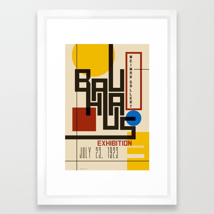 Bauhaus Poster I Gerahmter Kunstdruck Von Bltv Society6