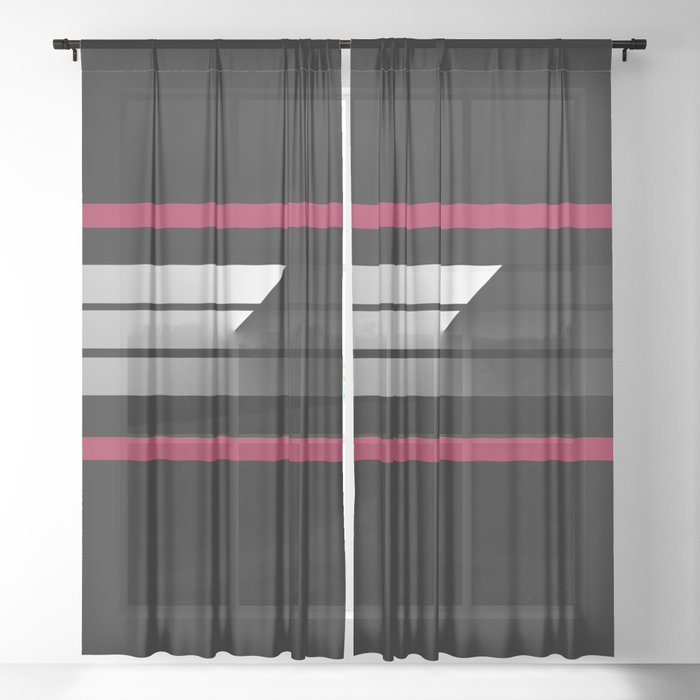 Team Colors 5 Maroon Black White And Gray Sheer Curtain By Beckybetancourt Society6 Short curtains can be used in kitchens where you need more natural light to come in. society6