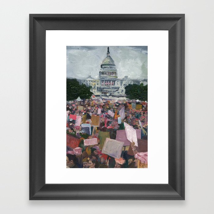 Women's March Framed Art Print