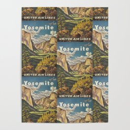 Yosemite Park Retro Poster, Vintage Prints Poster