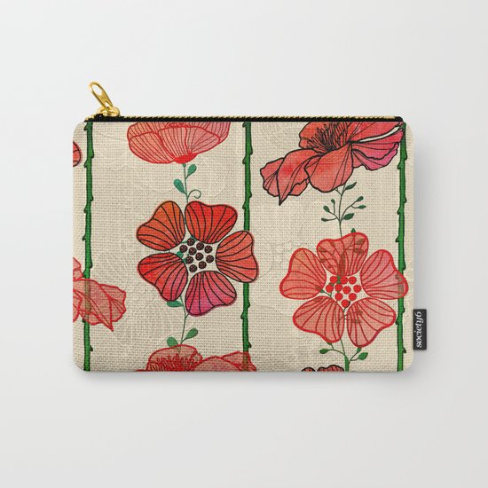Hanging Poppy Garland Carry-All Pouch