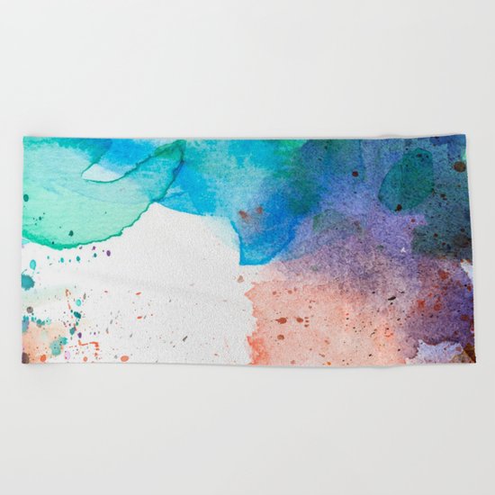 Pastel Color Splash 05 Beach Towel