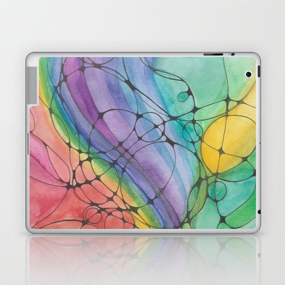 Neurographic Rainbow Flow Laptop & iPad Skin