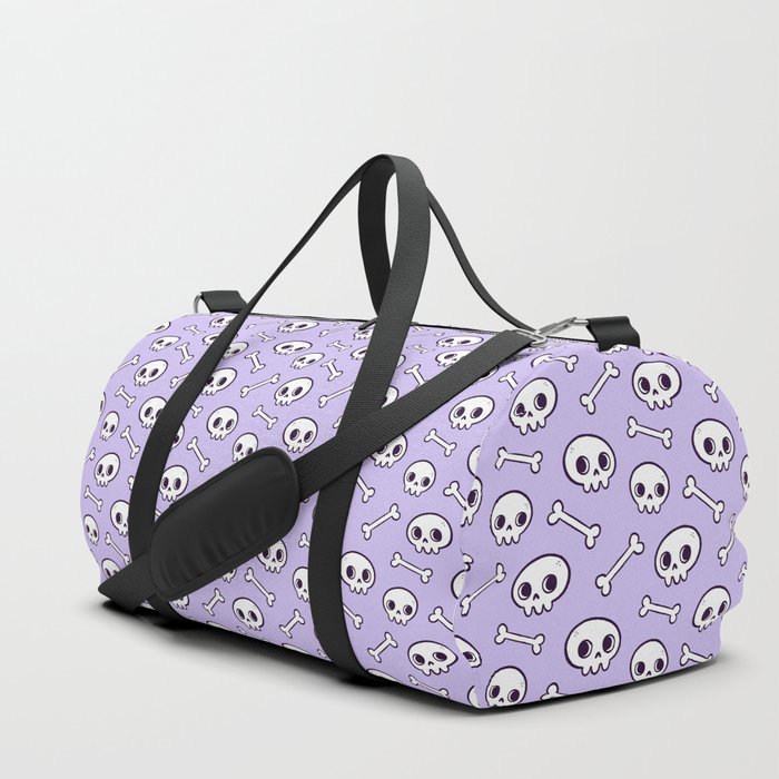 Cute Skulls Purple Duffle Bag By Nikury Society6 Cute Skulls Purple Duffle Bag