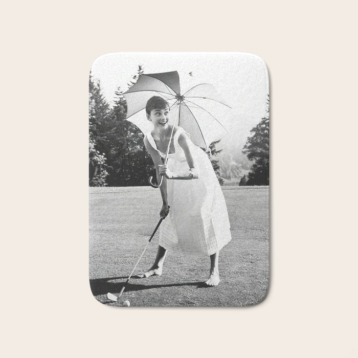 Golfing Hepburn Getty Images Gallery中古 Audrey Hepburn Playing Golf | 1955 | Museum Quality Poster - Etsy