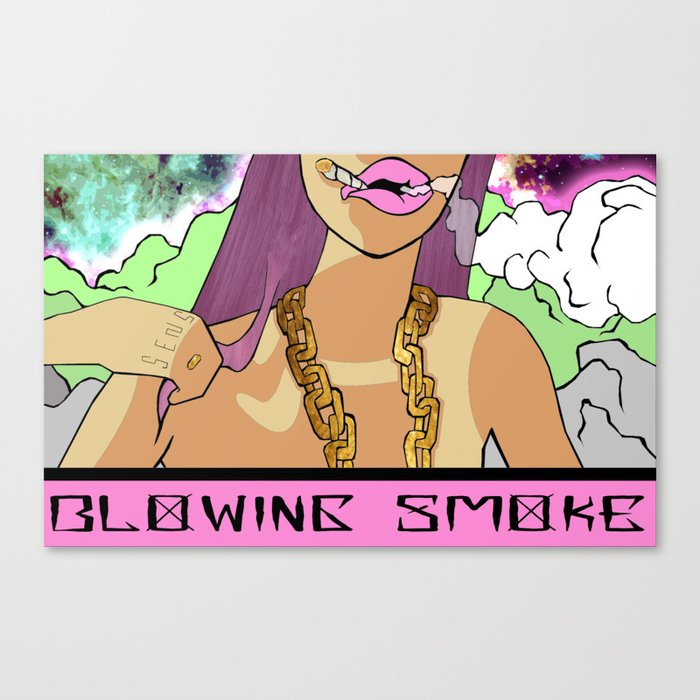 Blowing Smoke Canvas Print
