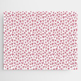Pink Watercolour Heart Valentine Jigsaw Puzzle
