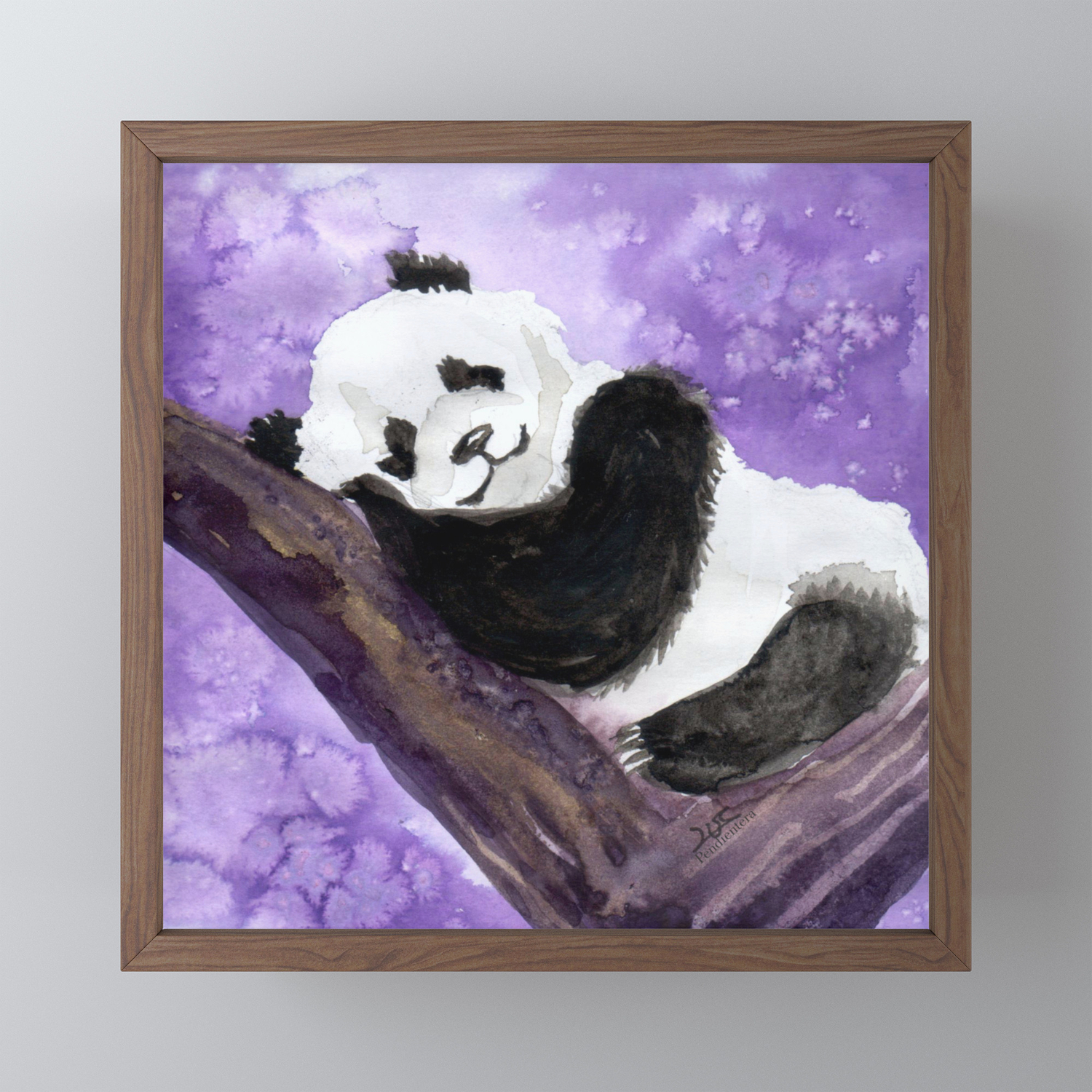 Panda Bear Sleeping Framed Mini Art Print By Pendientera Society6