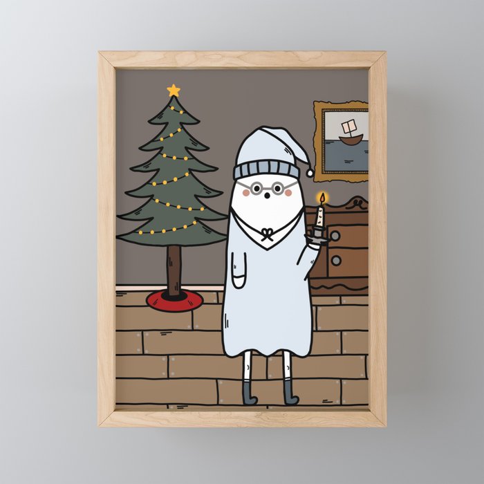 Scrooge Ghost Framed Mini Art Print
