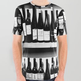 Wine Bottles in Black And White #decor #society6 #buyart All Over Graphic Tee