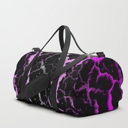 Cracked Space Lava - Pink/White Duffle Bag