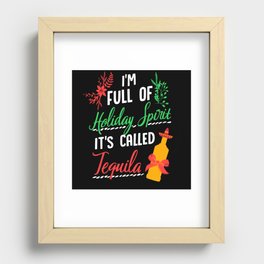 Im Full Of Holiday Spirit Tequila Christmas Recessed Framed Print