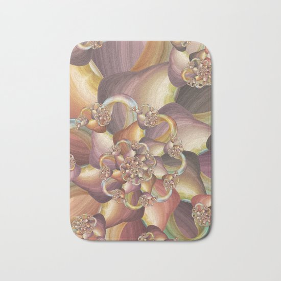 Quiescence Floral Fractal Bath Mat