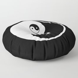 Ying yang the symbol of harmony and balance- good and evil Floor Pillow