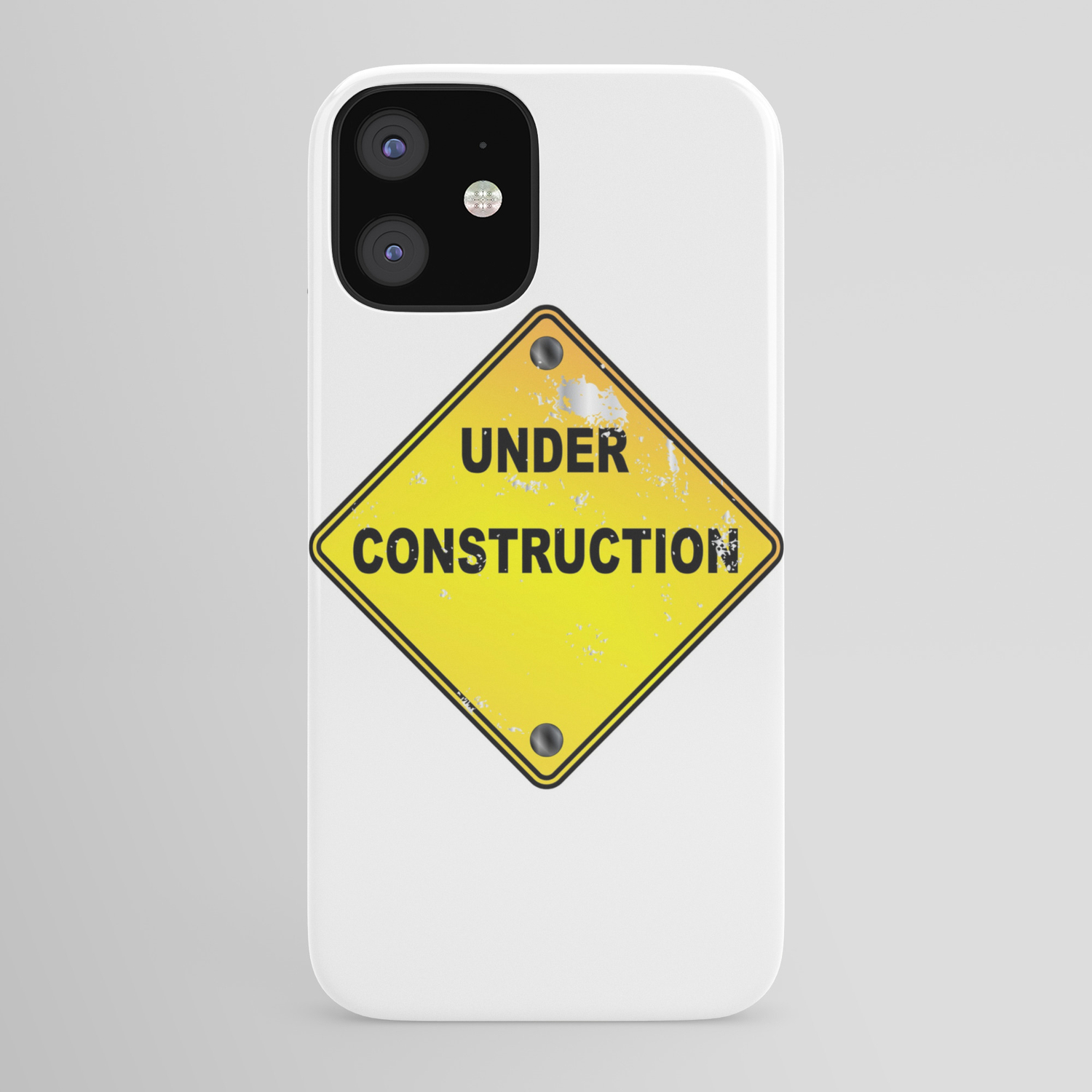 Yellow Under Construction Sign Iphone Case By Homestead Society6 Create your own case with ease. society6