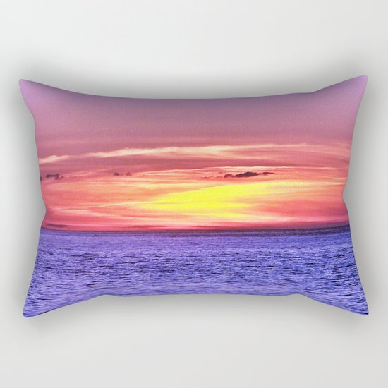 Saturated Sunset Delight Rectangular Pillow