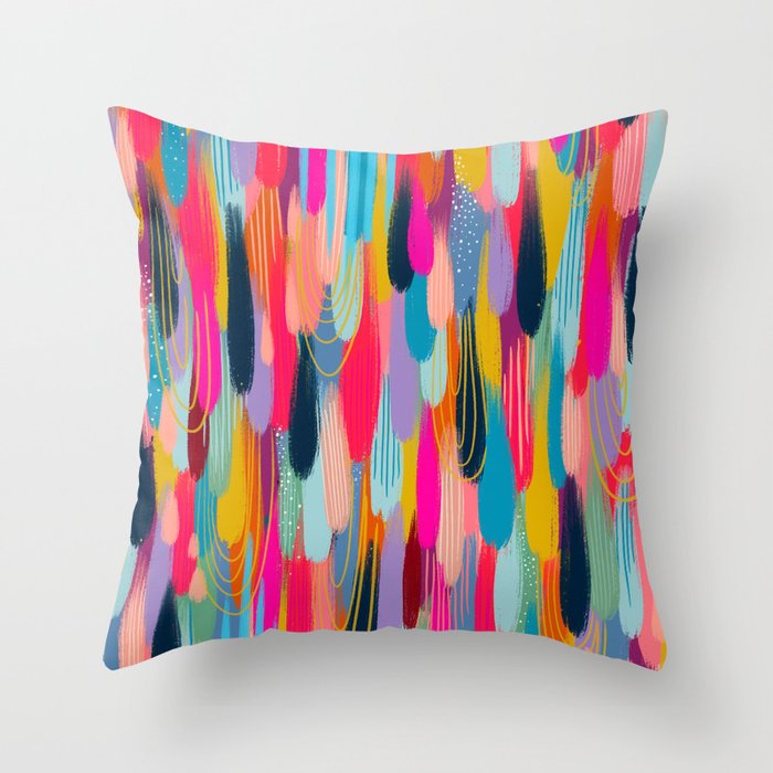 EttaVee Brushstroke no.151 Throw Pillow