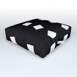 Geometric Pattern 32 (black white squares) Outdoor Floor Cushion