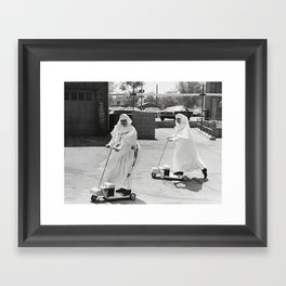Funny Nuns Framed Art Print