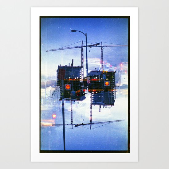 America ducking the question of origins (35mm multiple exposure) Art Print