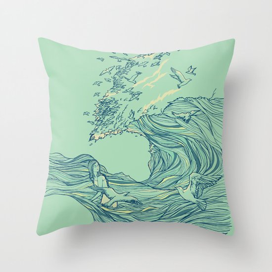 Ocean Breath Throw Pillow