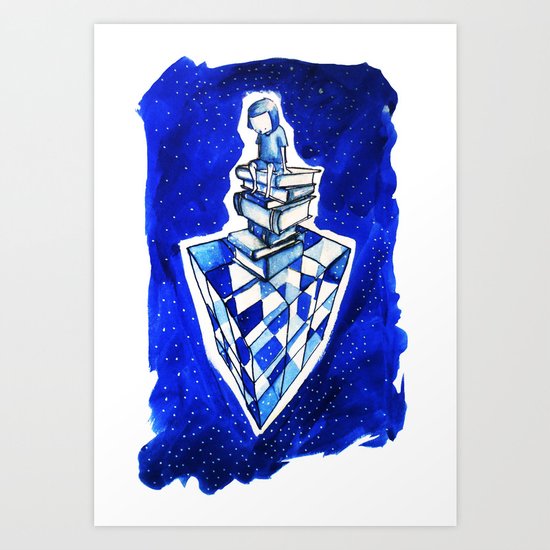 books at night Art Print