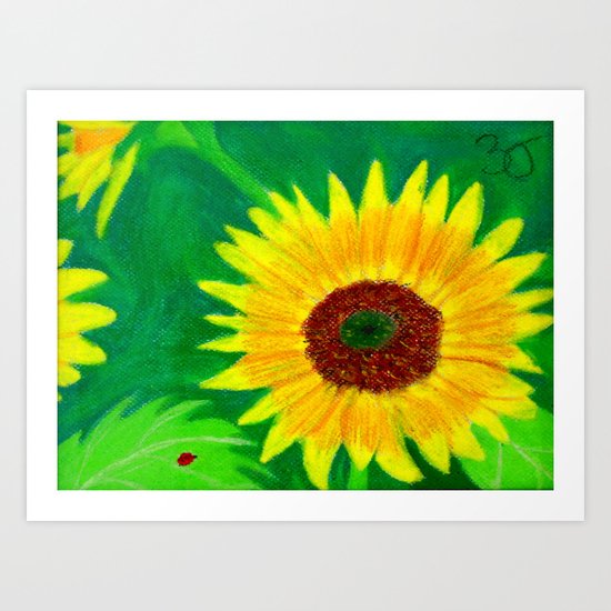Lady Sunflower Art Print