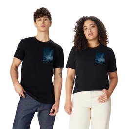 Backgrounds night sky with stars and moon and clouds T Shirt