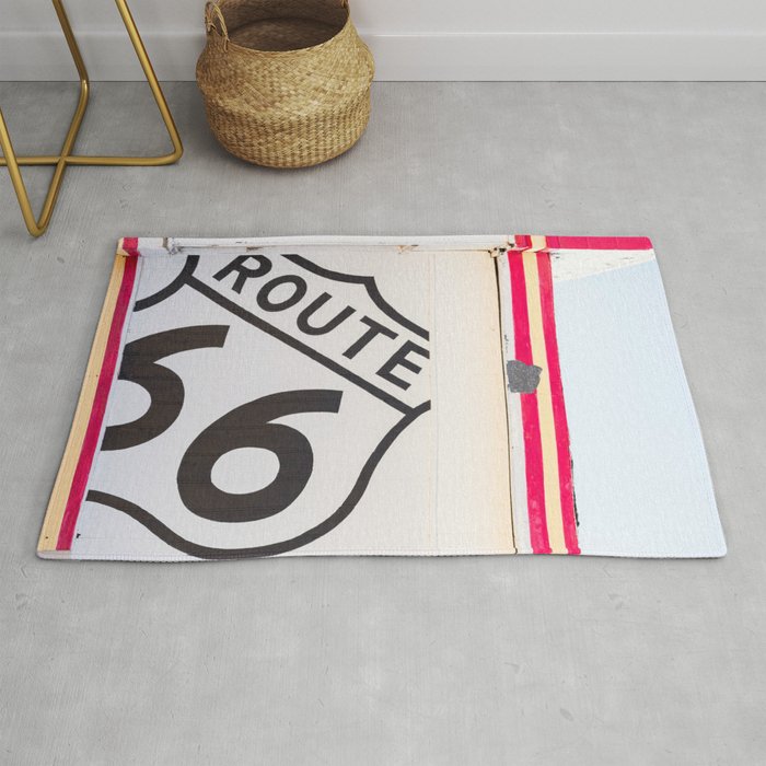 Route 66 Garage - Travel Photography Rug
