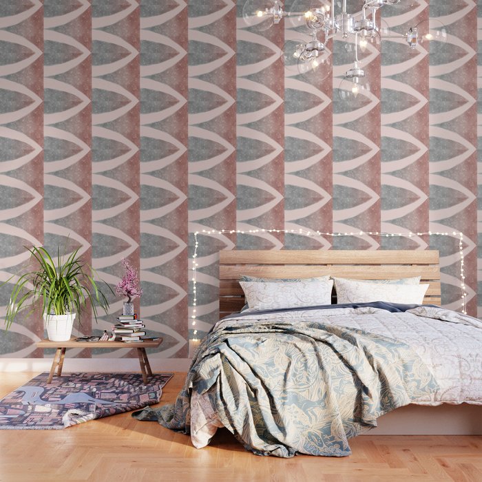 Glamorous Sparkly Silver Rose Gold Glitter Geo Wallpaper By Lafemmeart