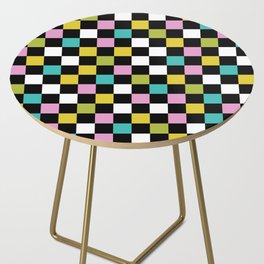 Multi Checkered Side Table