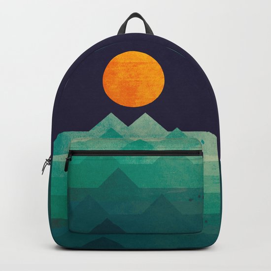The ocean, the sea, the wave - night scene Backpack