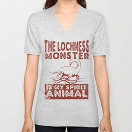 The Loch ness Monster Is My Spirit Animal  V Neck T Shirt