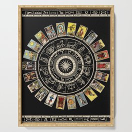 The Major Arcana & The Wheel of the Zodiac Serving Tray
