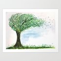 Tree in the Wind Art Print