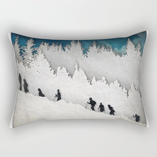 A Snowy Hike II Rectangular Pillow