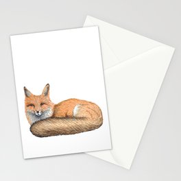 Fluffy Fox Stationery Card