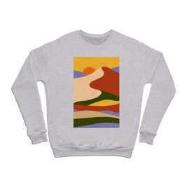 Dune #4 sunrise / sunset minimal abstract landscape illustration  Crewneck Sweatshirt